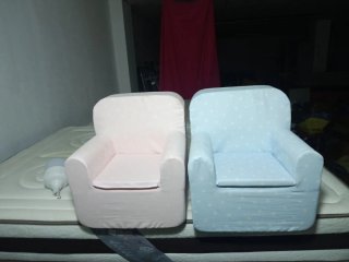 2 Sillones Infantiles (Rosa y Azul)