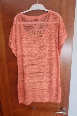 Vestido playero coral calado Talla M