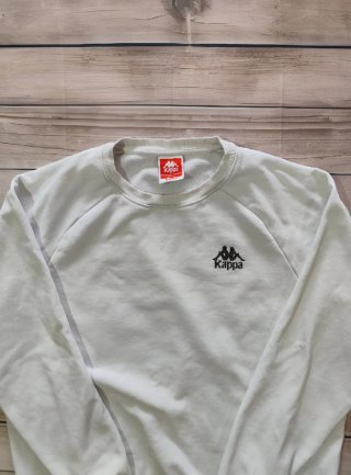 Sudadera Kappa Blanca Crewneck Deportiva