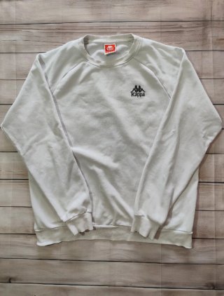 Sudadera Kappa Blanca Crewneck Deportiva