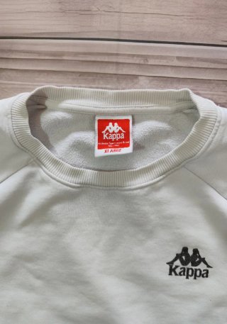 Sudadera Kappa Blanca Crewneck Deportiva