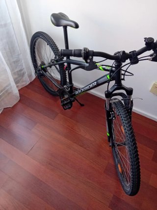 Bicicleta Rockrider ST 500 Negra/Verde