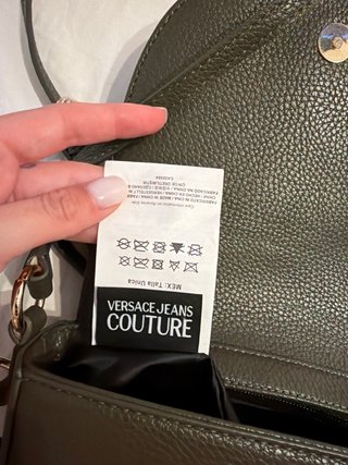 Bolso Versace Jeans Couture verde con hebilla dora