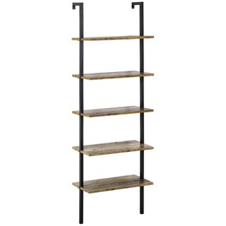 Librería de Escalera con 5 Estantes en Estilo Indu