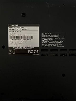 Portatile Toshiba Satellite C70D-B-300 Nero