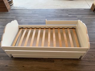 Cama infantil 160x80 con cajón y barrera.