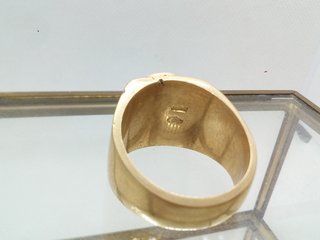 Anillo sello vintage hombre 16,34 g color oro