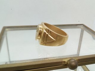 Anillo sello vintage hombre 16,34 g color oro