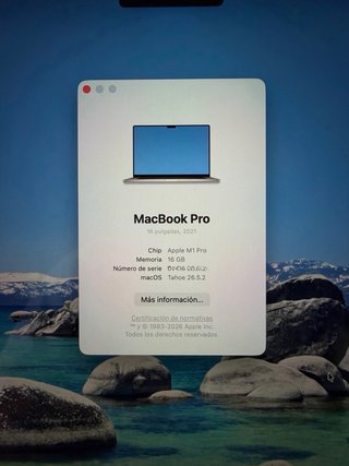 MacBook Pro 16 M1 Pro 2021 16GB 512GB Plata