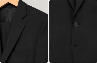 Traje de vestir negro hombre