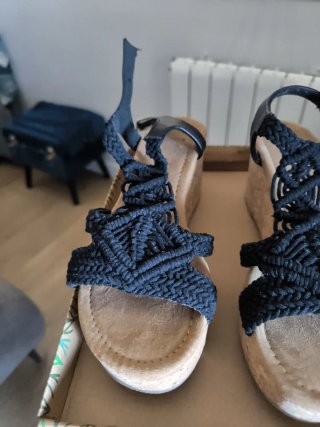 Sandalias cuña Senda Road trenzado crochet