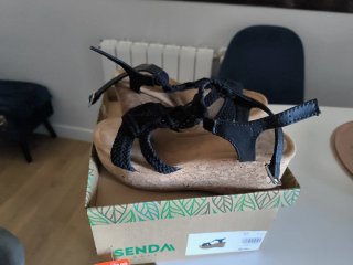 Sandalias cuña Senda Road trenzado crochet