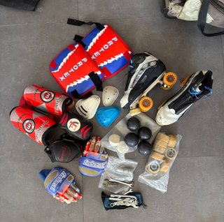 Patines Hockey (Hoquei), Protecciones y Material