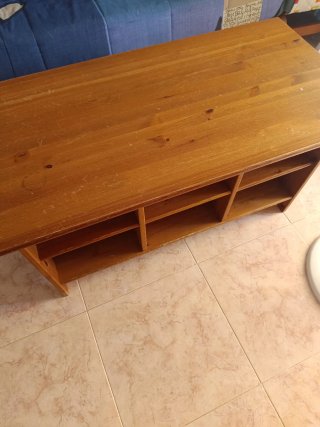 Mesa de Madera Rústica Marrón