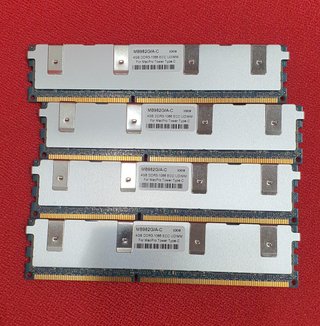16 GB 4x ICE DDR3 4GB PC1066 ECC Memoria RAM