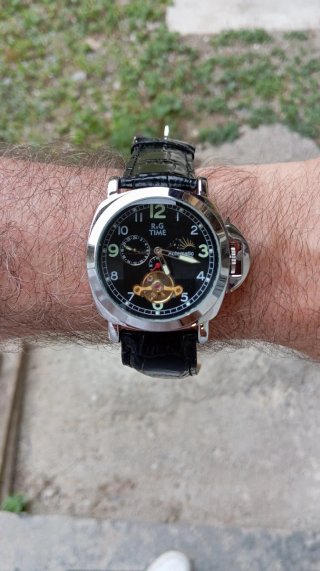 Orologio Automatico R.G. TIME Nero Argento