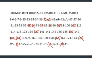Cromos SuperMario - Venta Act 04/09