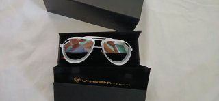 Gafas de sol Vysen plateadas y blancas