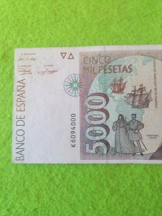 Billete 5000 Pesetas España 1992