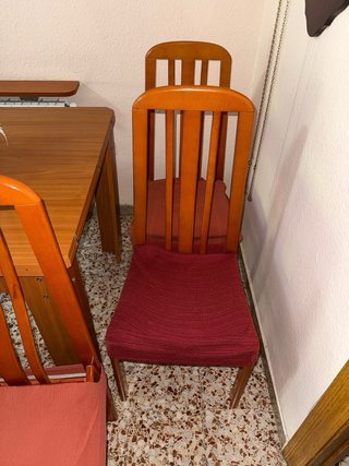 Mesa comedor y 6 sillas madera