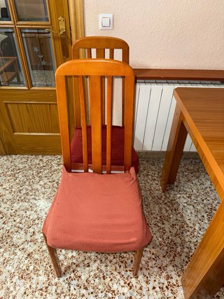 Mesa comedor y 6 sillas madera