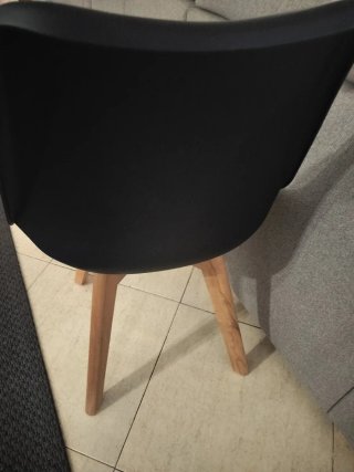 Sedie Nere Nordiche (Set di 3)