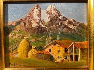PINTURA AL ÓLEO PAISAJE PEDRAFORCA. FIRMADO COSTA