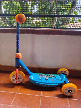 Patinete infantil 3 ruedas azul