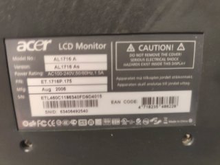 Monitor Acer Beige/Nero
