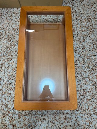 Mesa de centro madera y cristal