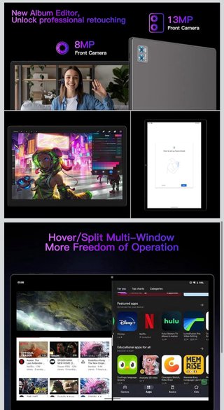 Tablet Android 14 256GB 4G/5G WiFi