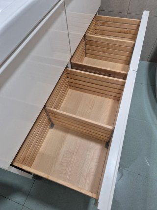 Mueble baño doble 120cm con espejo y lavabos