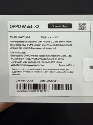 OPPO Watch X2 Smartwatch Azul/Plata