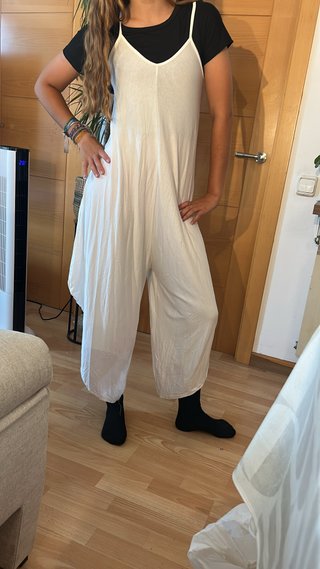 Mono blanco ancho talla única