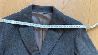 Abrigo Hugo Boss Lana Virgen Gris Talla L