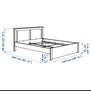 Estructura Cama Ikea SONGESAND Blanca 140x200