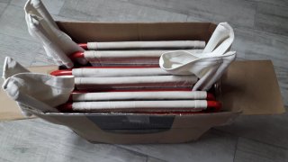 3 Sillas Plegables Campo Blancas y Rojas