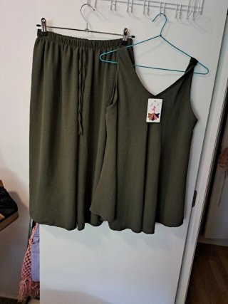 Conjunto Pantalón y Blusa Verde Talla Única