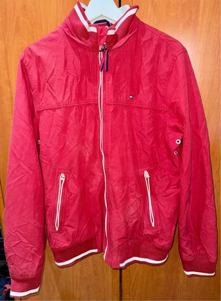 Chaqueta Bomber Tommy Hilfiger Roja Hombre Talla M