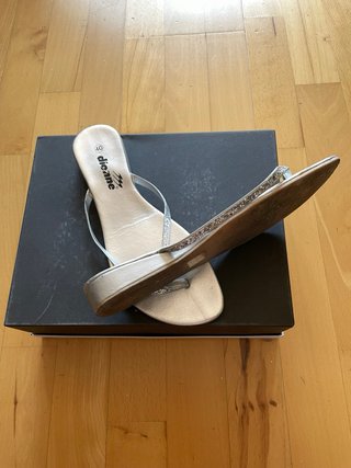 Sandalias plateadas talla 40