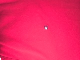 Polo Tommy Hilfiger rojo piqué manga corta