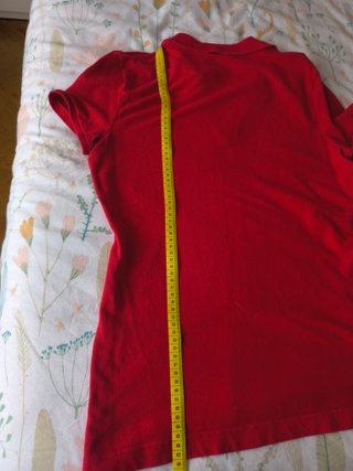 Polo Tommy Hilfiger rojo piqué manga corta