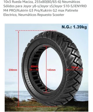 Ruedas macizas patinete eléctrico
