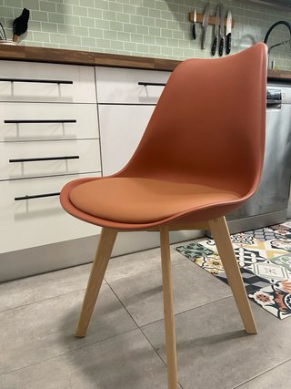 2 Sedie Nordiche Terracotta Nuove