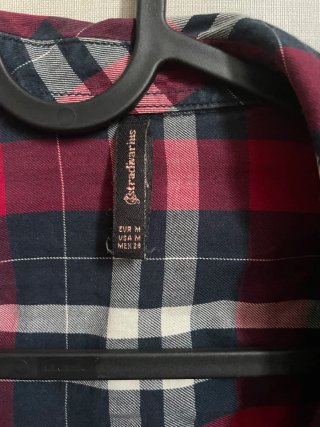 Camisa cuadros Stradivarius Talla M