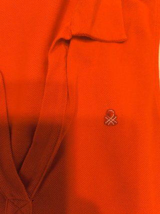 Polo sin mangas mujer Benetton naranja