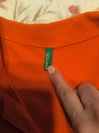 Polo sin mangas mujer Benetton naranja