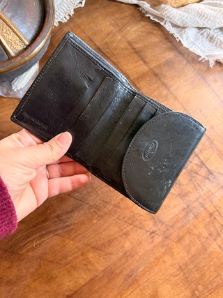 Monedero Visconti Negro Piel