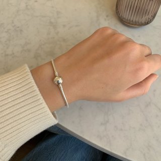 Pulsera Cadena Serpiente Corazón Plata