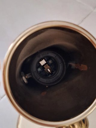 Lámpara de techo dorada 3 focos